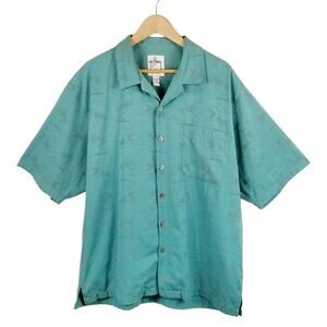 Guy Harvey by Aftco Bluewater Men's Short Sleeve Button Up Shirt Size XL